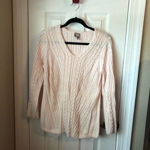 Chico’s Cable Knit V-Neck Sweater